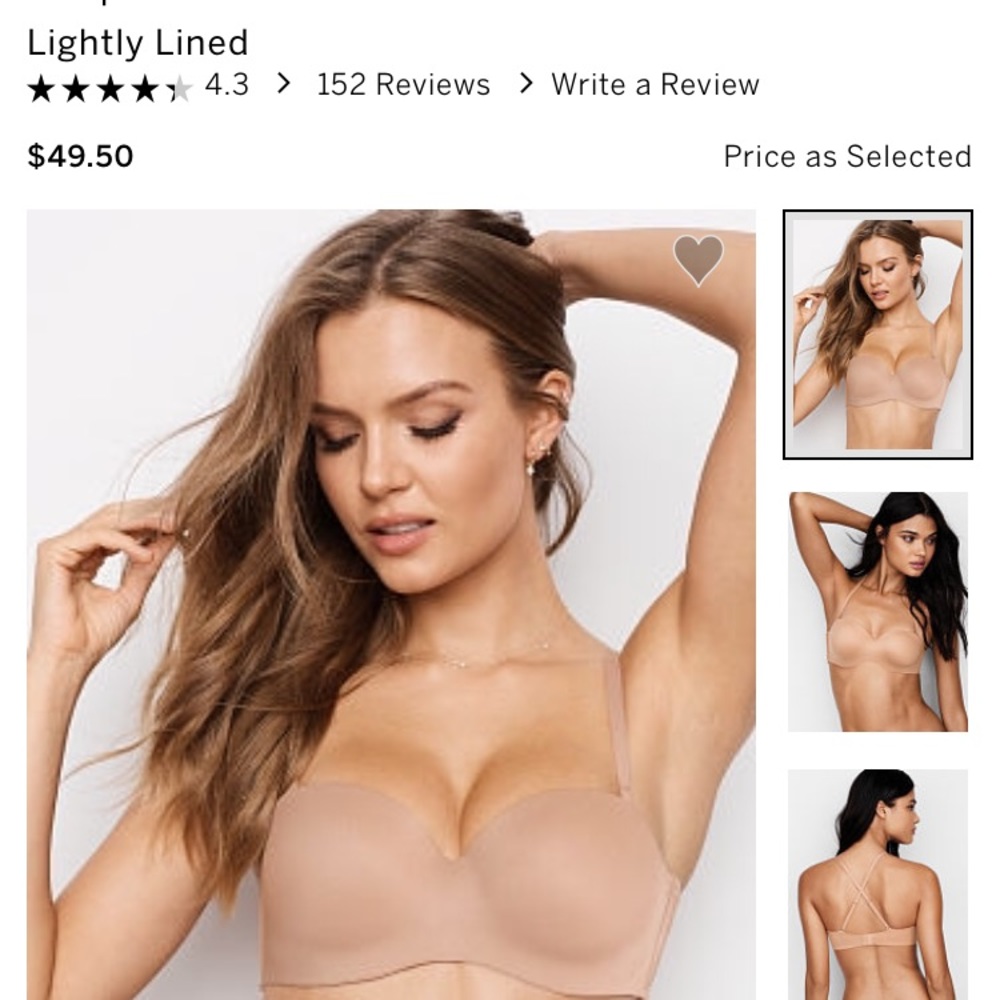 Body by Victoria Strapless Bra